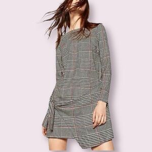 Zara Trafaluc Collection Checked Tartan Print Mini Dress Size S